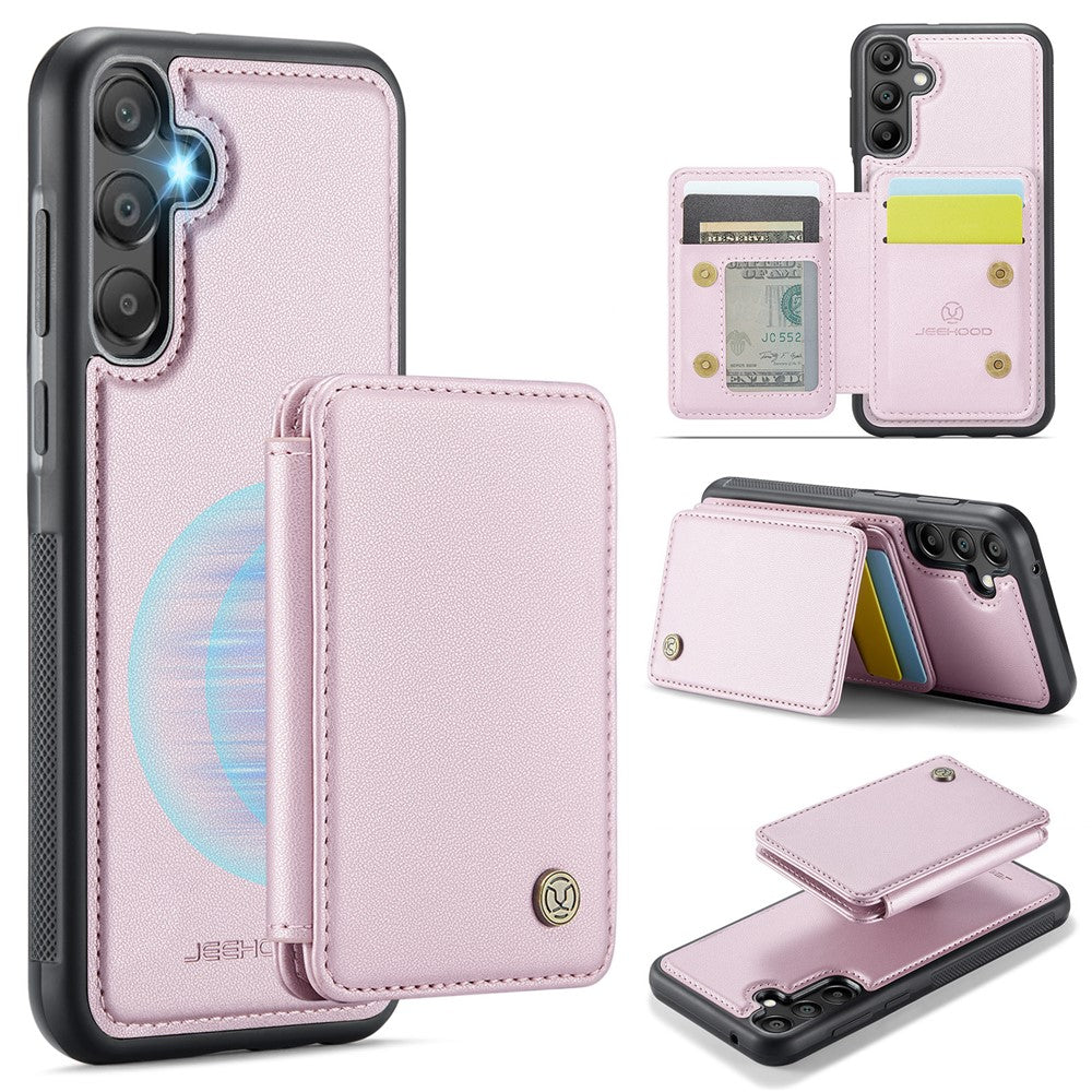 Galaxy A55 5G Leder-Handyhülle – Mit abnehmbarer magnetische Kartentasche