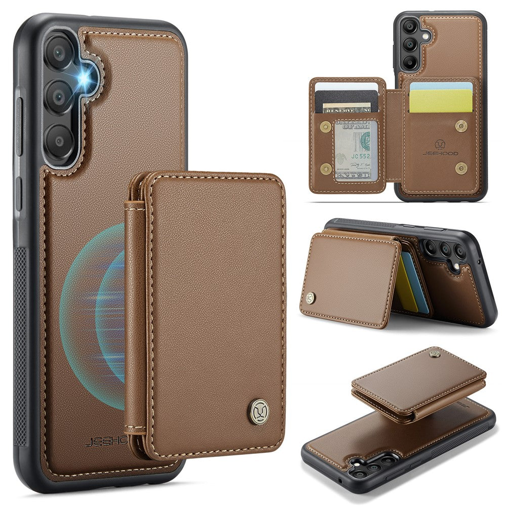 Galaxy A55 5G Leder-Handyhülle – Mit abnehmbarer magnetische Kartentasche