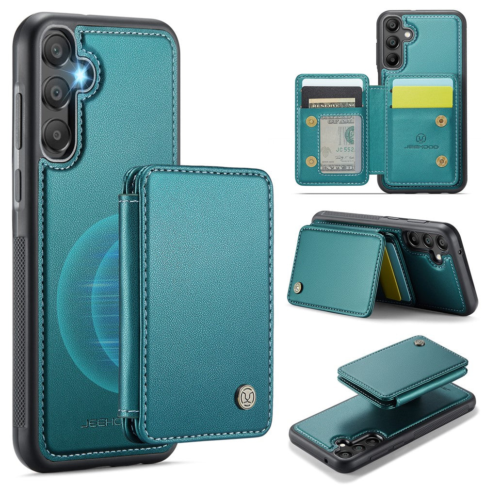 Galaxy A55 5G Leder-Handyhülle – Mit abnehmbarer magnetische Kartentasche