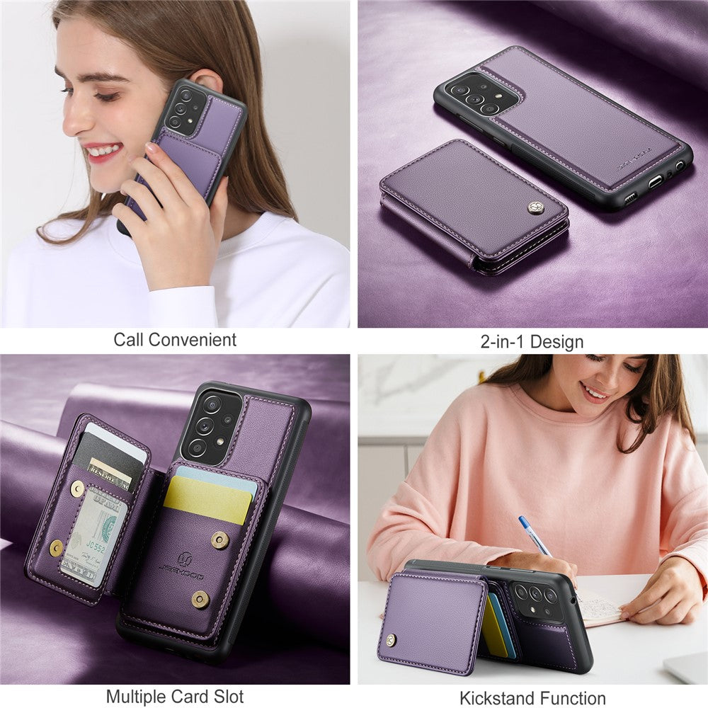 Galaxy A53 5G Leder-Handyhülle – Mit abnehmbarer magnetische Kartentasche