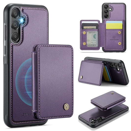 Galaxy A35 5G Leder-Handyhülle – Mit abnehmbarer magnetische Kartentasche