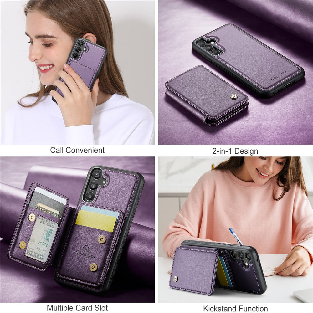 Galaxy A35 5G Leder-Handyhülle – Mit abnehmbarer magnetische Kartentasche