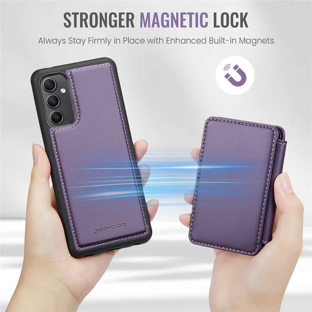 Galaxy A34 5G Leder-Handyhülle – Mit abnehmbarer magnetische Kartentasche