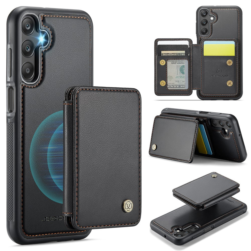 Galaxy A25 5G Leder-Handyhülle – Mit abnehmbarer magnetische Kartentasche