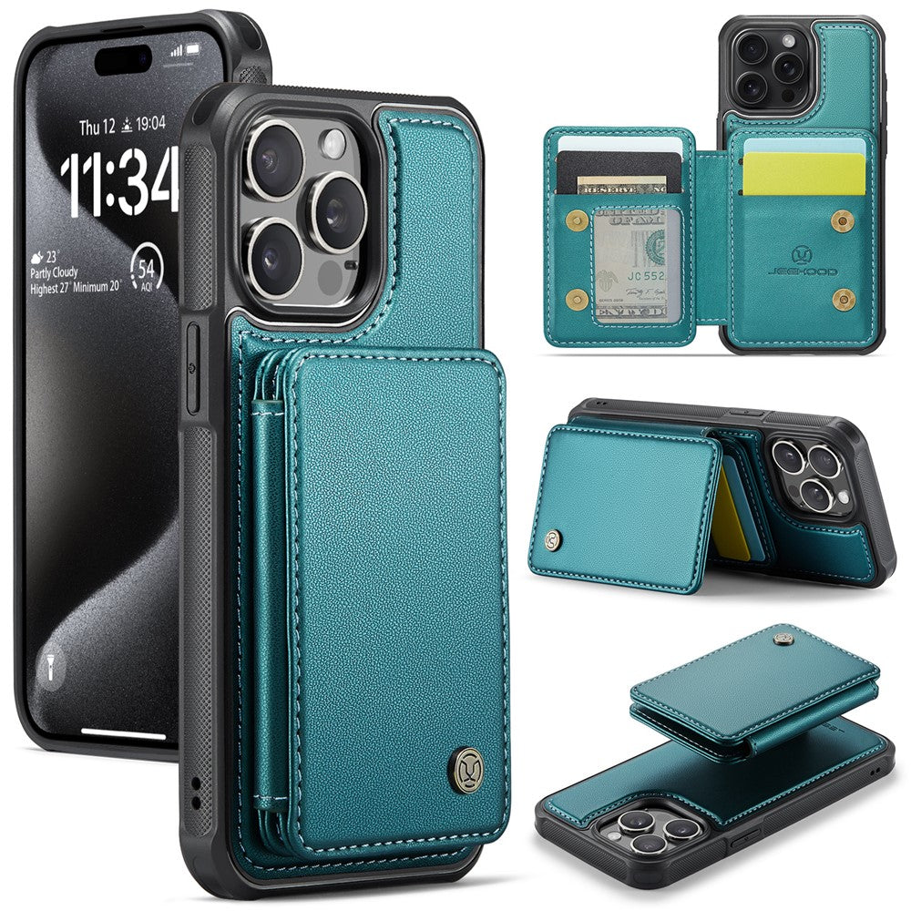 iPhone 16 Pro Max Leder-Handyhülle – Mit abnehmbarer magnetische Kartentasche