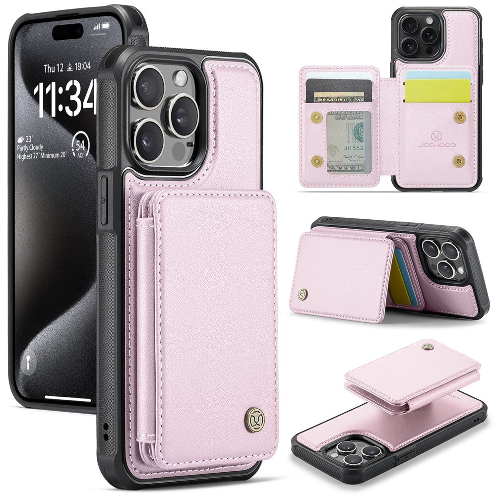iPhone 16 Pro Max Leder-Handyhülle – Mit abnehmbarer magnetische Kartentasche