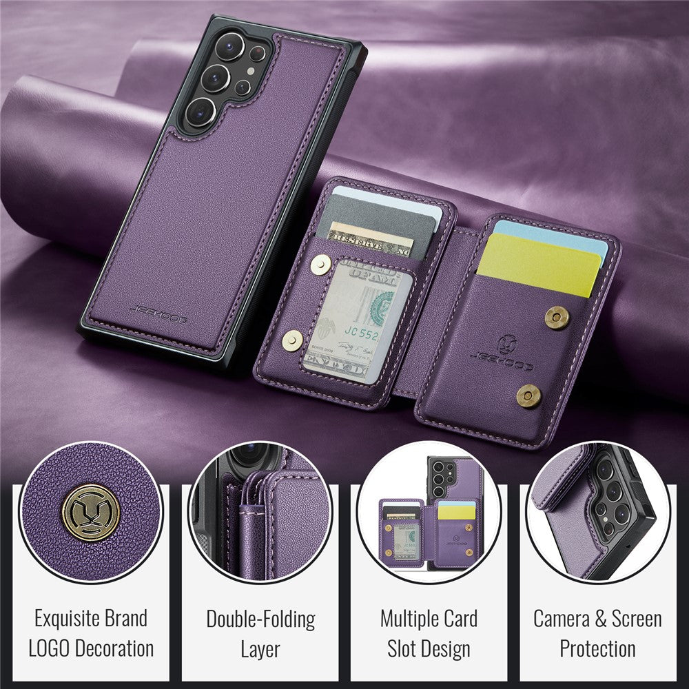 Galaxy S23 Ultra Leder-Handyhülle – Mit abnehmbarer magnetische Kartentasche