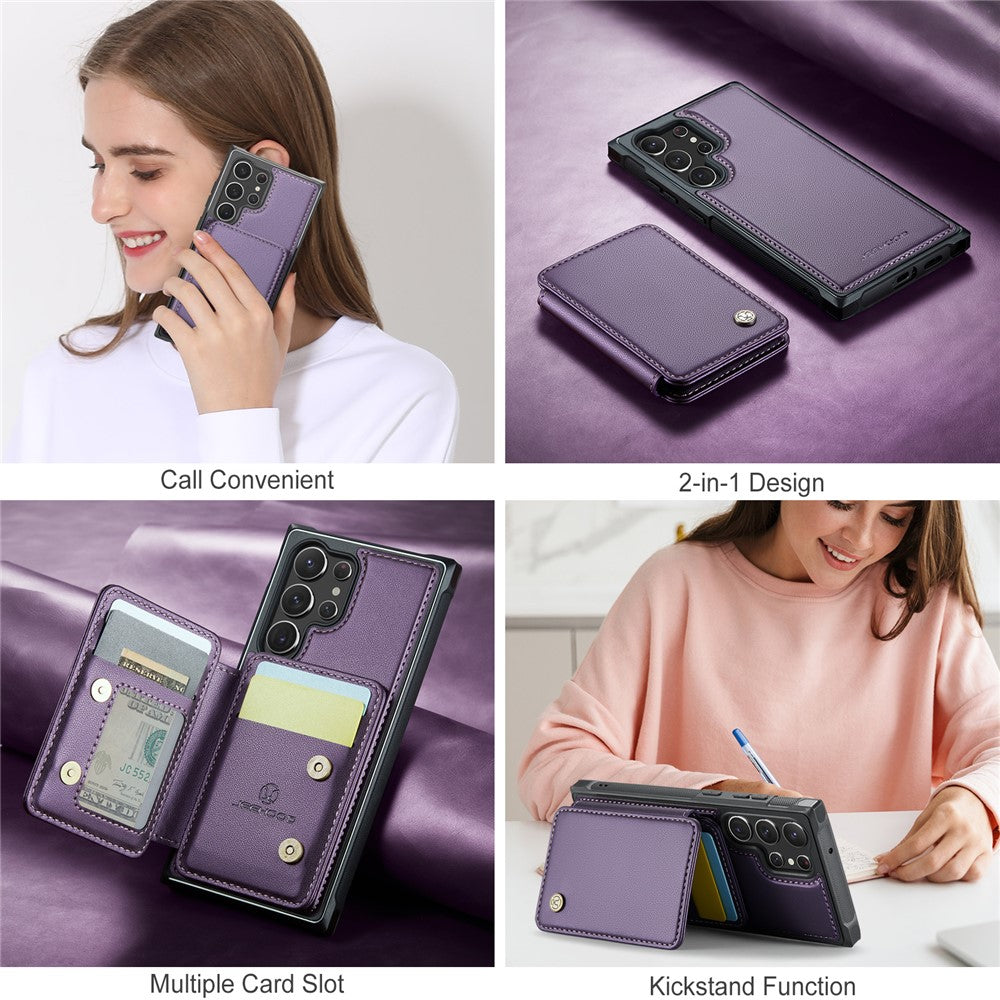 Galaxy S23 Ultra Leder-Handyhülle – Mit abnehmbarer magnetische Kartentasche