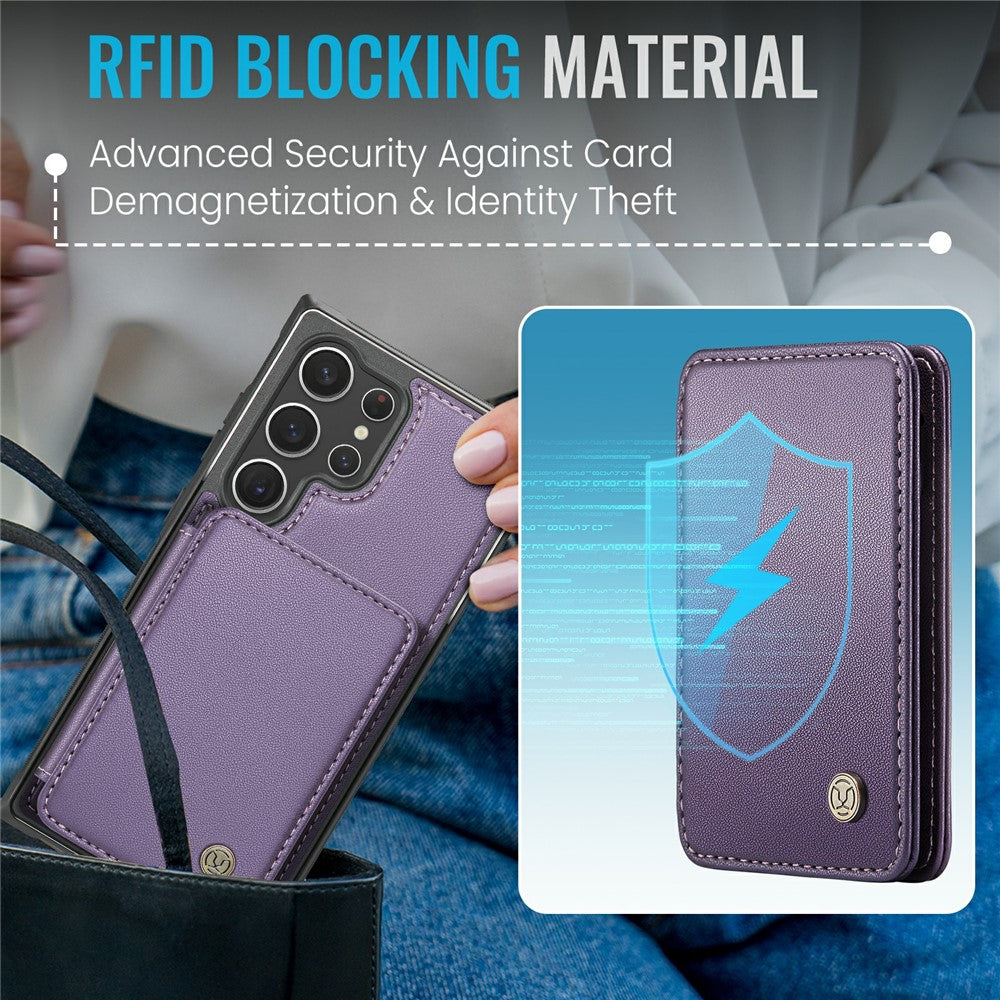 Galaxy S23 Ultra Leder-Handyhülle – Mit abnehmbarer magnetische Kartentasche