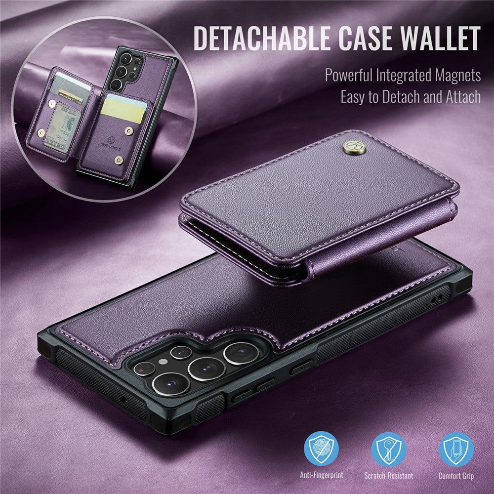 Galaxy S23 Ultra Leder-Handyhülle – Mit abnehmbarer magnetische Kartentasche