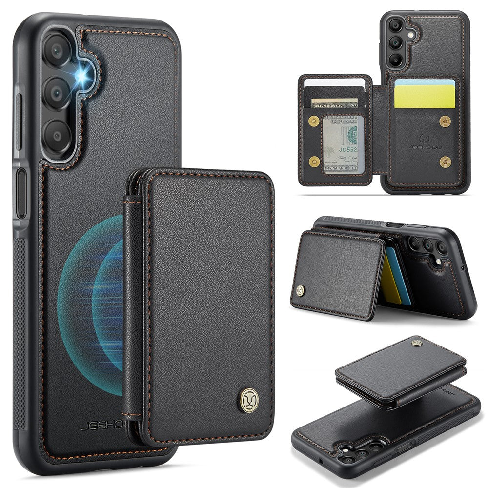 Galaxy A15 4G/5G Leder-Handyhülle – Mit abnehmbarer magnetische Kartentasche