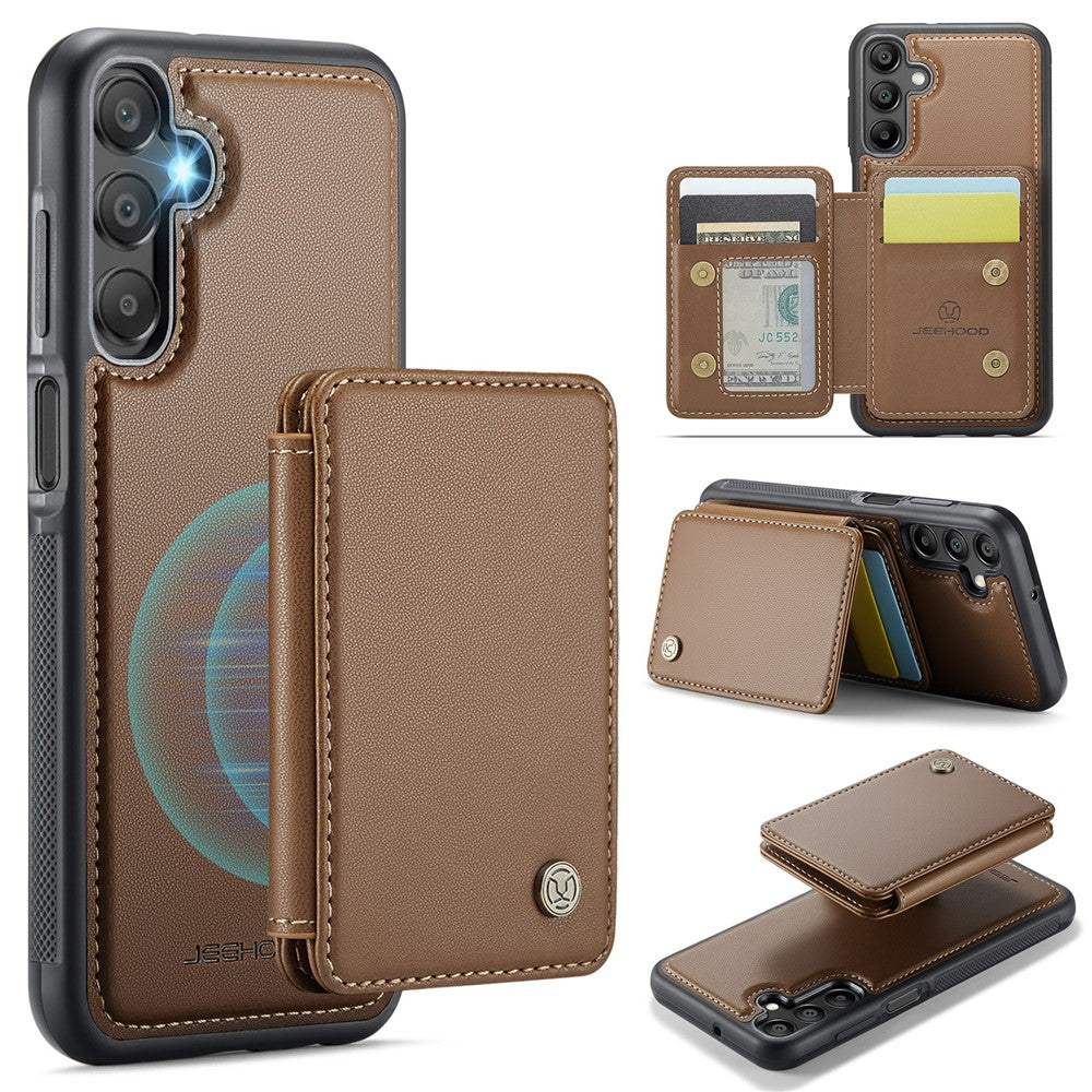 Galaxy A15 4G/5G Leder-Handyhülle – Mit abnehmbarer magnetische Kartentasche