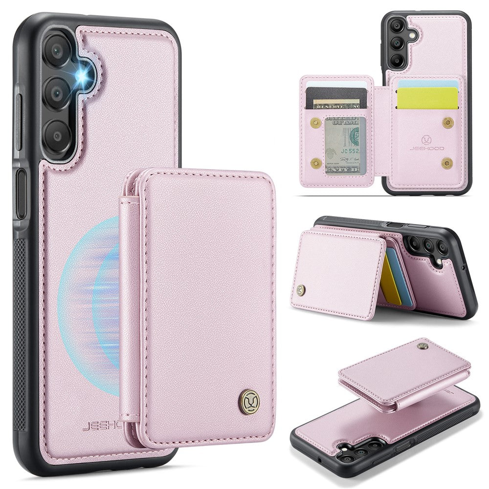 Galaxy A15 4G/5G Leder-Handyhülle – Mit abnehmbarer magnetische Kartentasche