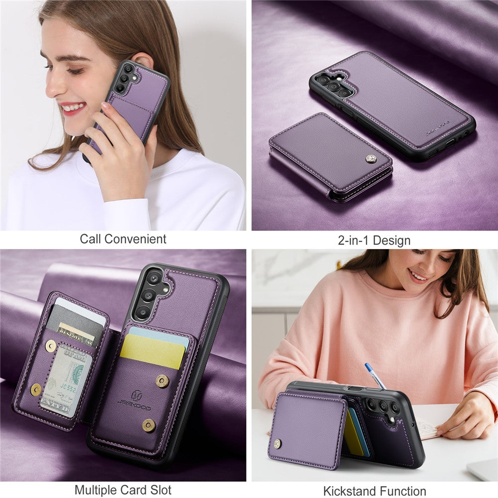 Galaxy A15 4G/5G Leder-Handyhülle – Mit abnehmbarer magnetische Kartentasche