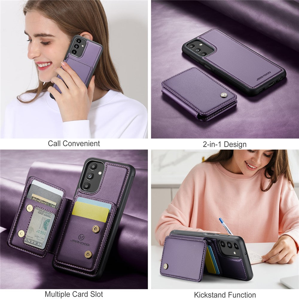 Galaxy A13 5G Leder-Handyhülle – Mit abnehmbarer magnetische Kartentasche