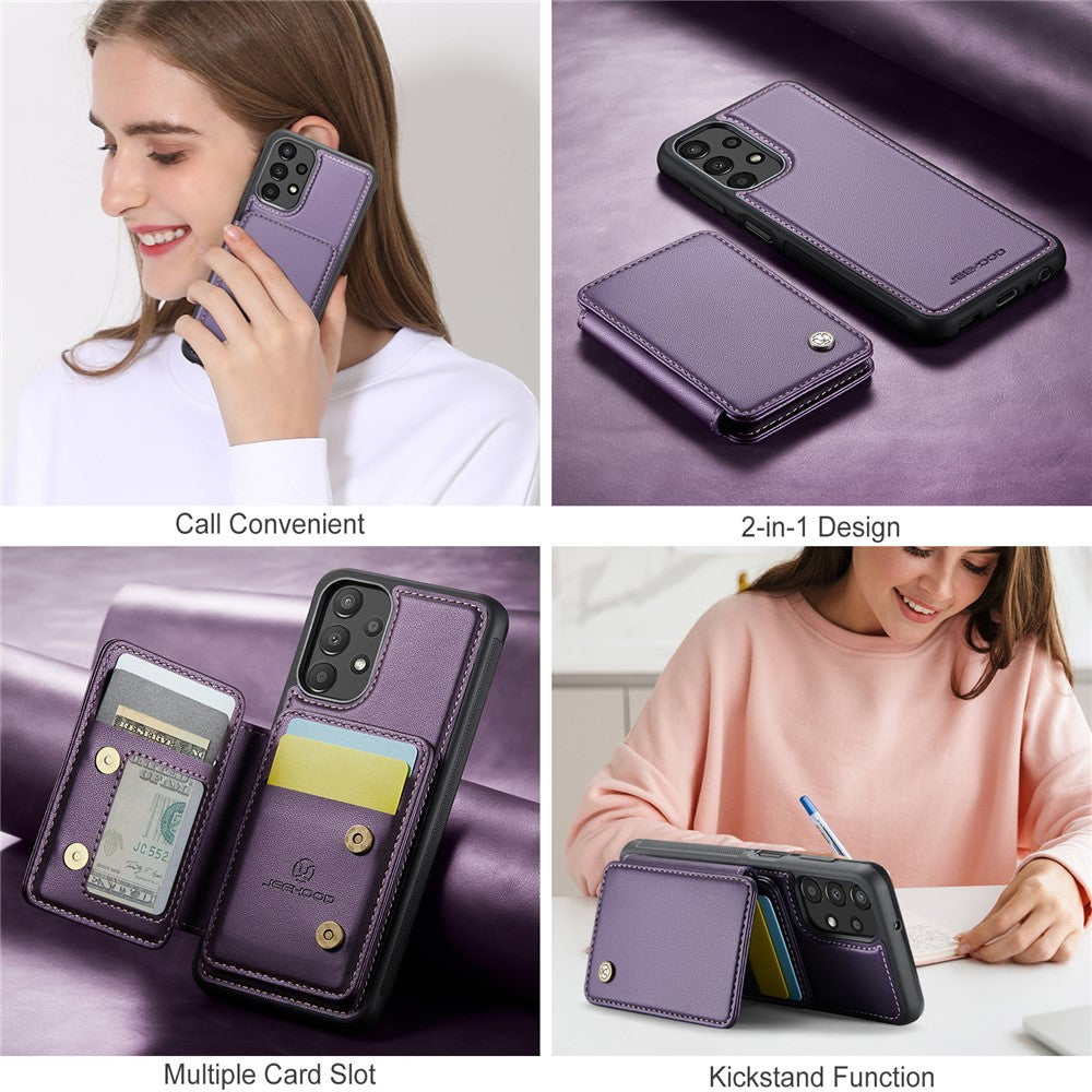 Galaxy A13 4G Leder-Handyhülle – Mit abnehmbarer magnetische Kartentasche