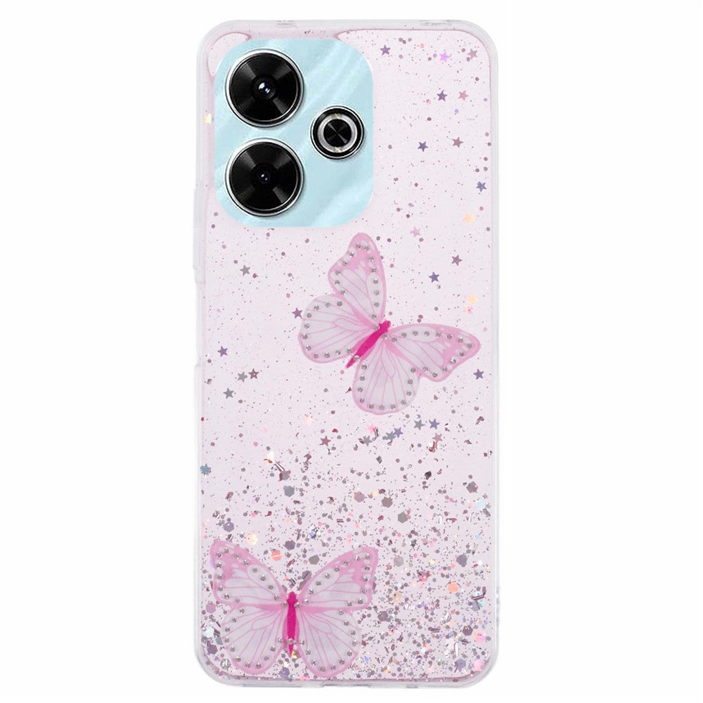 AW Series For Xiaomi Redmi 13 5G  /  13 4G Case Epoxy PVC Butterfly TPU Aesthetics Phone Cover