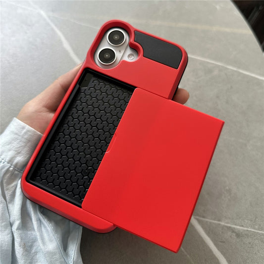 iPhone 16 Schiebekartensteckplatz-Hülle – Mit Kratzfestem Design
