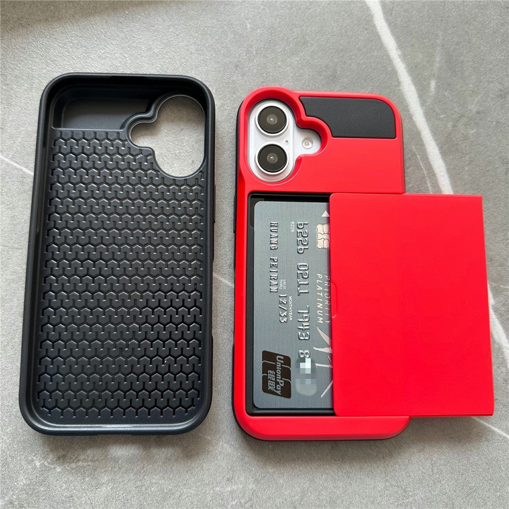 iPhone 16 Schiebekartensteckplatz-Hülle – Mit Kratzfestem Design