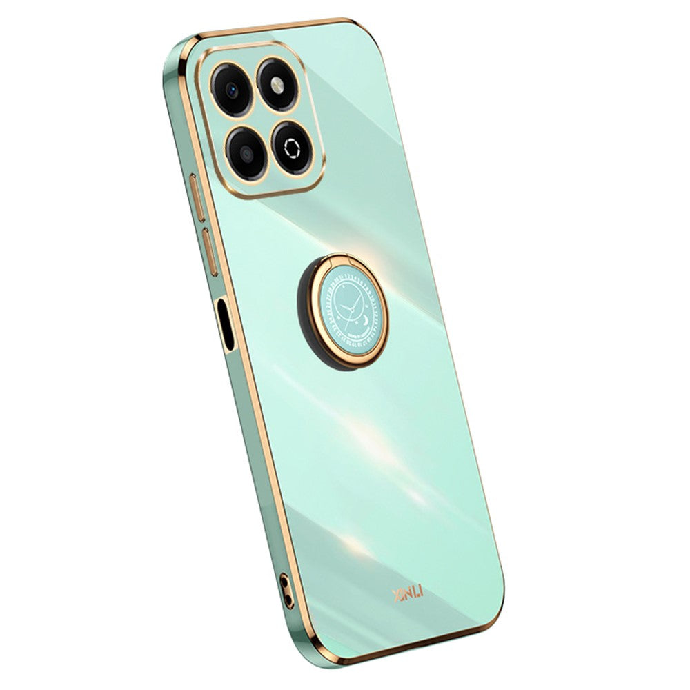 Honor X6b 4G Handyhülle – Galvanisierte TPU-Rückseite, kratzfest, mit Ringständer