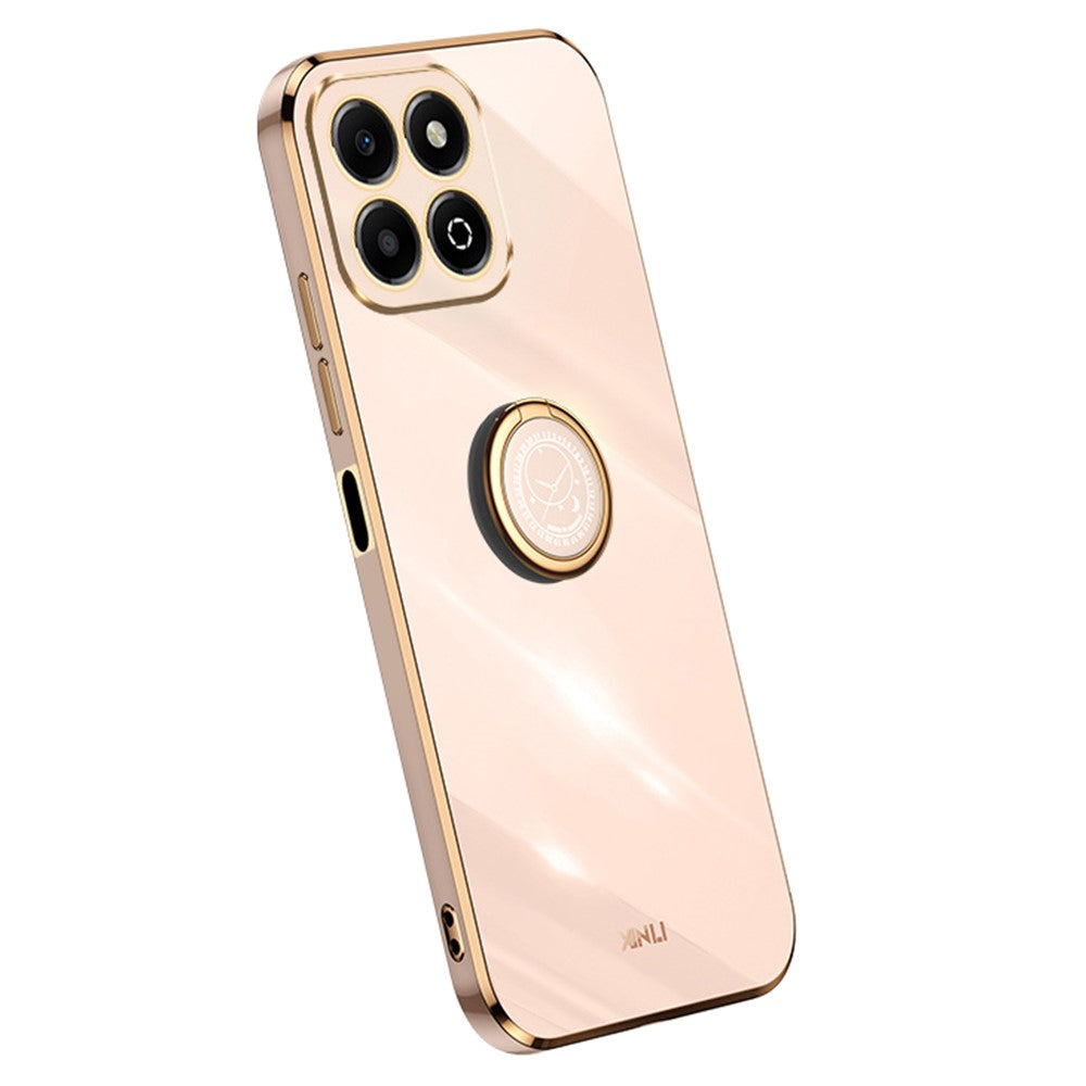 Honor X6b 4G Handyhülle – Galvanisierte TPU-Rückseite, kratzfest, mit Ringständer