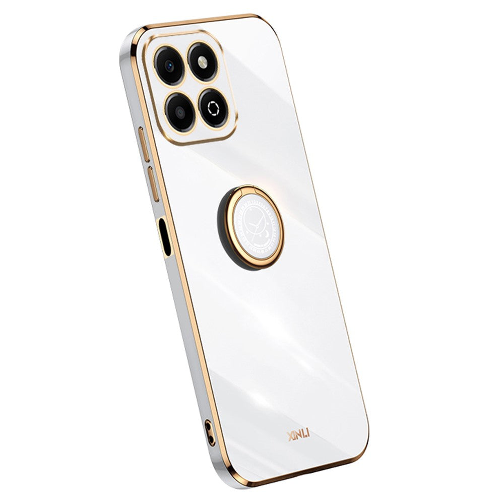 Honor X6b 4G Handyhülle – Galvanisierte TPU-Rückseite, kratzfest, mit Ringständer