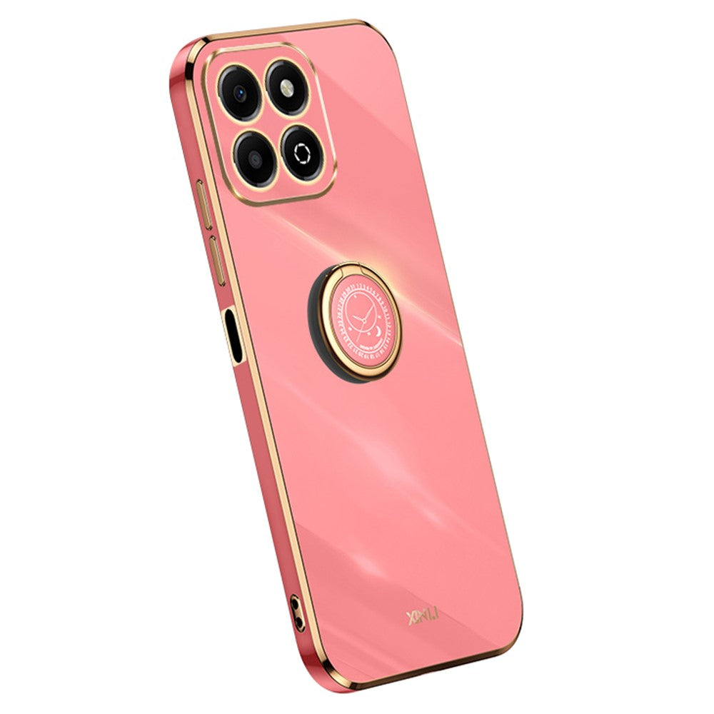 Honor X6b 4G Handyhülle – Galvanisierte TPU-Rückseite, kratzfest, mit Ringständer