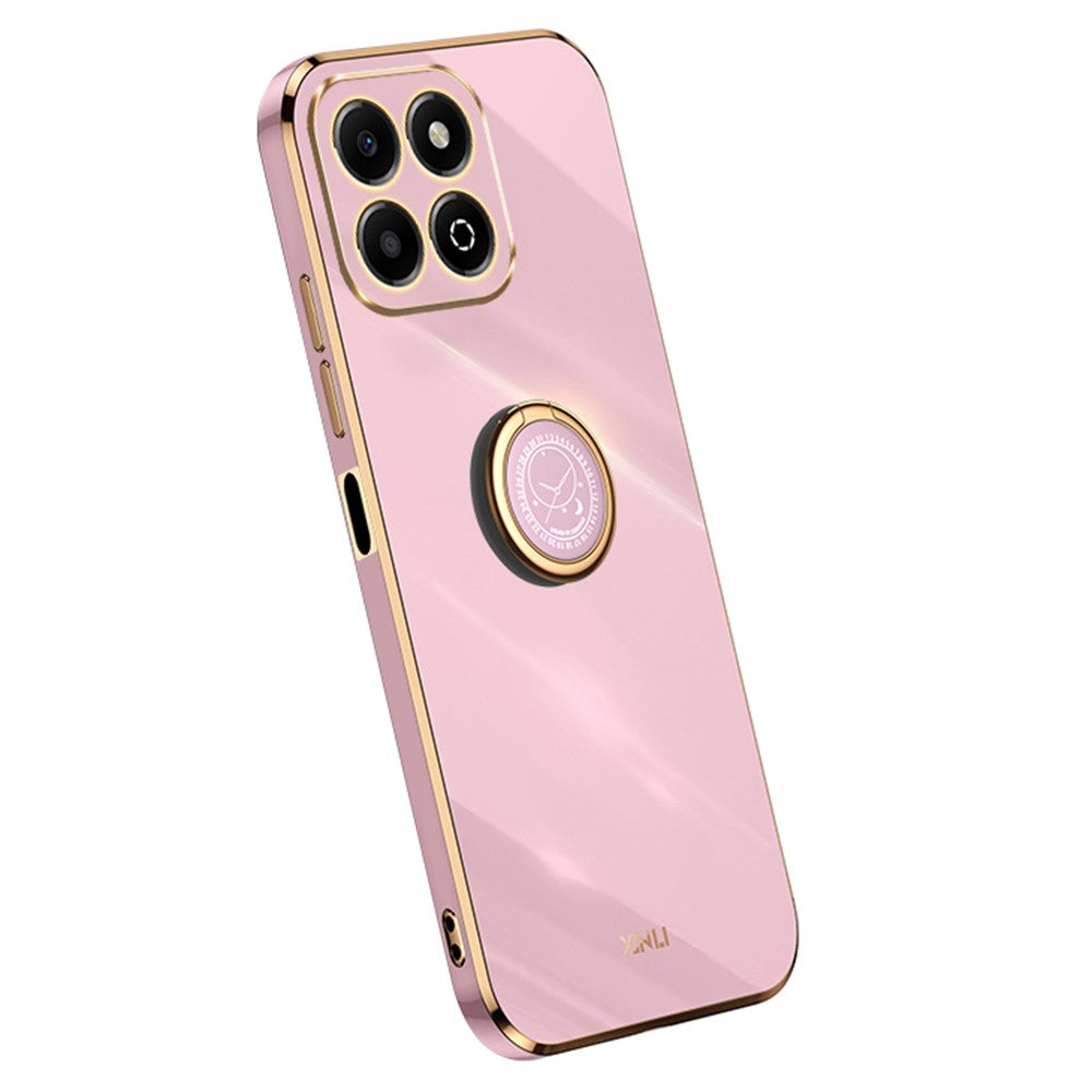 Honor X6b 4G Handyhülle – Galvanisierte TPU-Rückseite, kratzfest, mit Ringständer