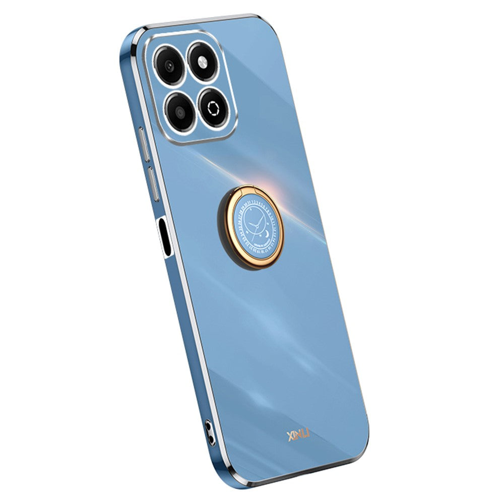 Honor X6b 4G Handyhülle – Galvanisierte TPU-Rückseite, kratzfest, mit Ringständer