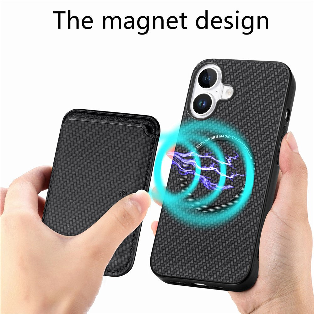 iPhone 16 Schutzhülle – Magnetische abnehmbare Kartenhalter-Rückseite
