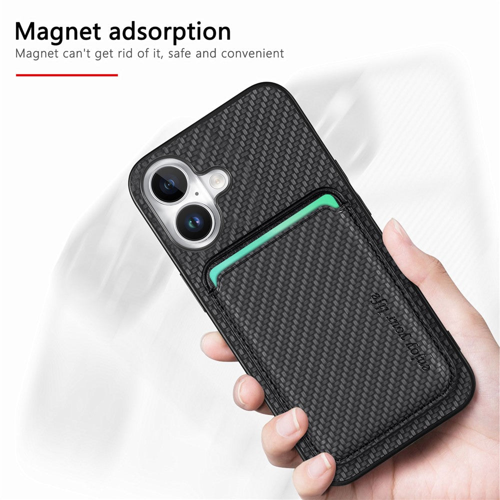 iPhone 16 Schutzhülle – Magnetische abnehmbare Kartenhalter-Rückseite