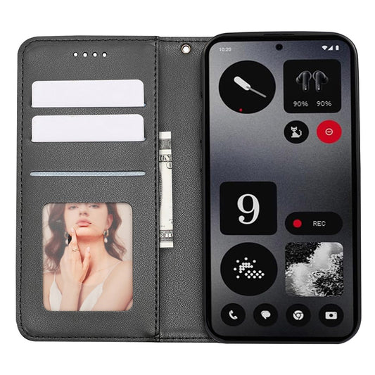 Nothing CMF Phone 1 Wallet-Handyhülle – Mit kariertem Muster, Klappdeckel aus Leder mit Handschlaufe
