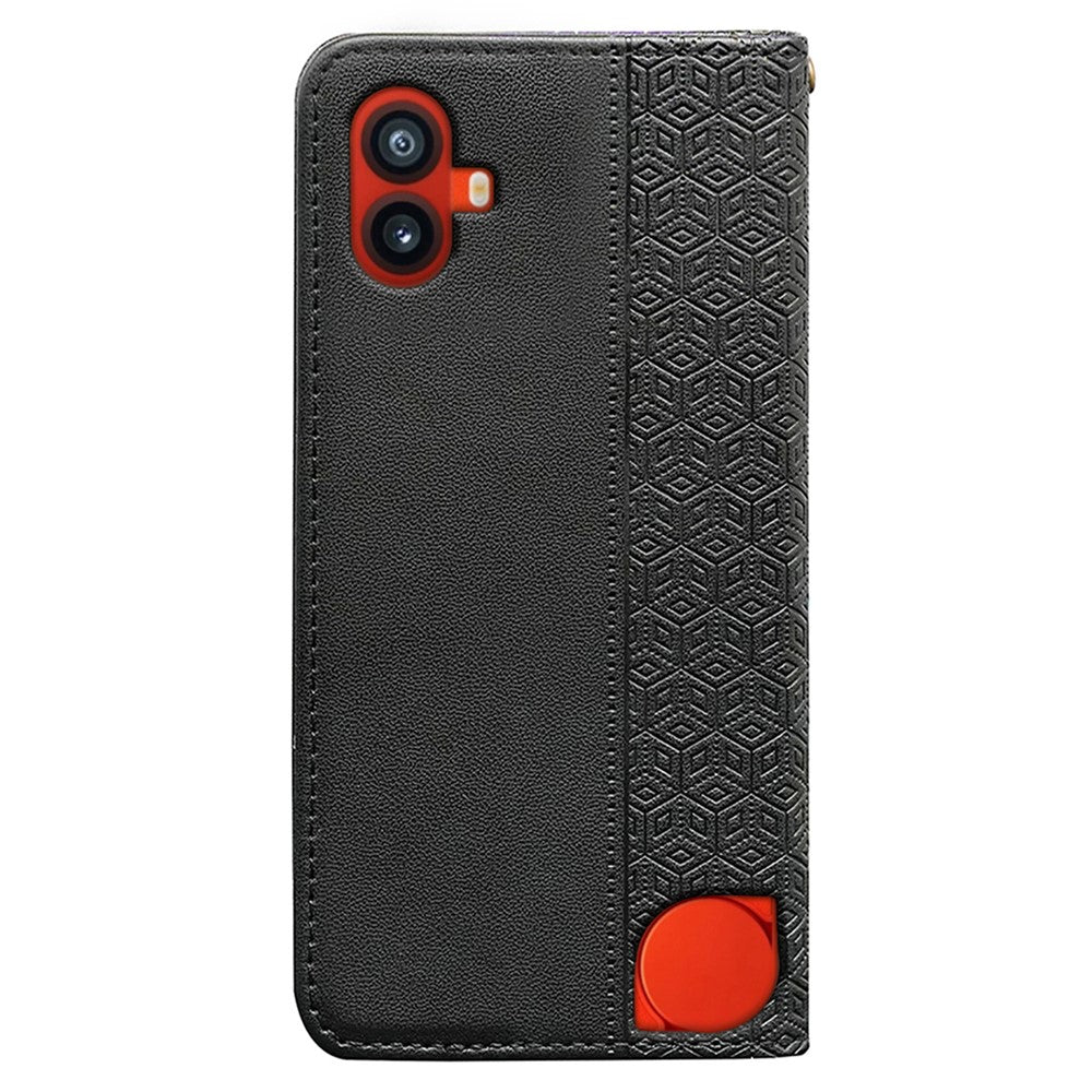 Nothing CMF Phone 1 Wallet-Handyhülle – Mit kariertem Muster, Klappdeckel aus Leder mit Handschlaufe
