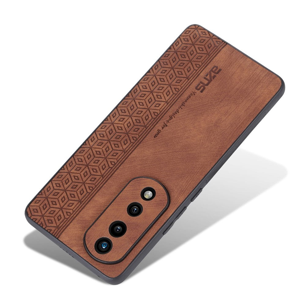 AZNS Anti-scratch Slim Cell Phone Case for Honor 70 5G, Imprinted Pattern PU Leather Coated TPU Back Cover