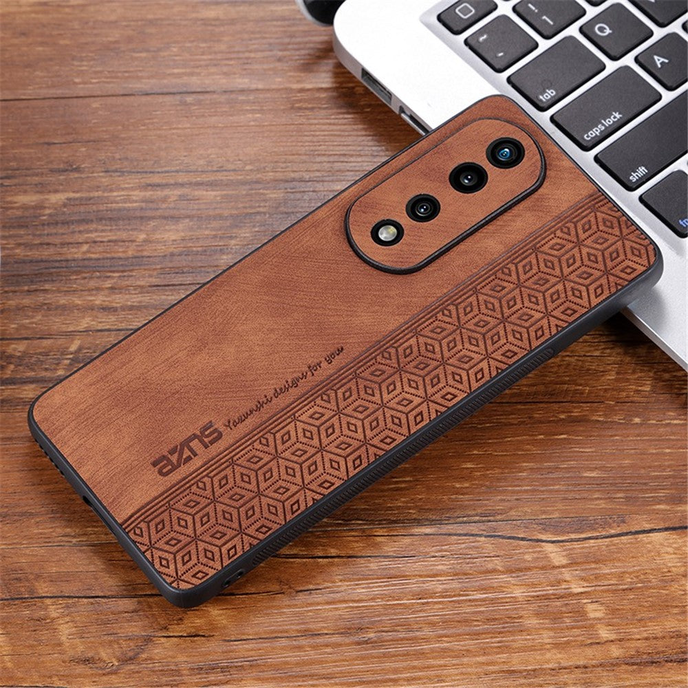 AZNS Anti-scratch Slim Cell Phone Case for Honor 70 5G, Imprinted Pattern PU Leather Coated TPU Back Cover