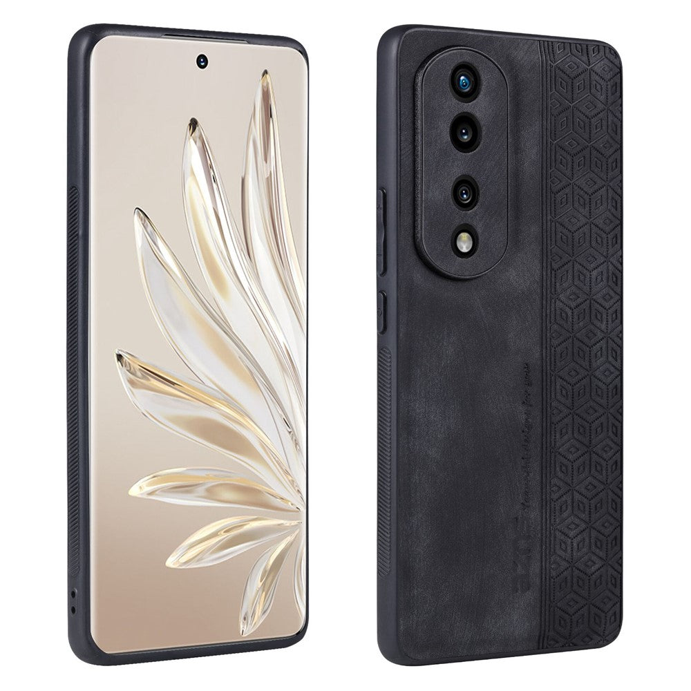 AZNS Anti-scratch Slim Cell Phone Case for Honor 70 5G, Imprinted Pattern PU Leather Coated TPU Back Cover