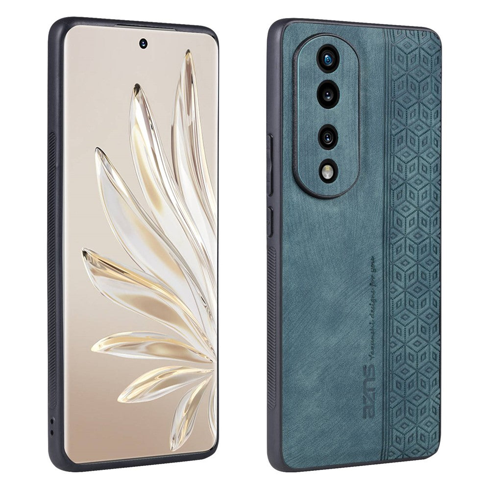 AZNS Anti-scratch Slim Cell Phone Case for Honor 70 5G, Imprinted Pattern PU Leather Coated TPU Back Cover