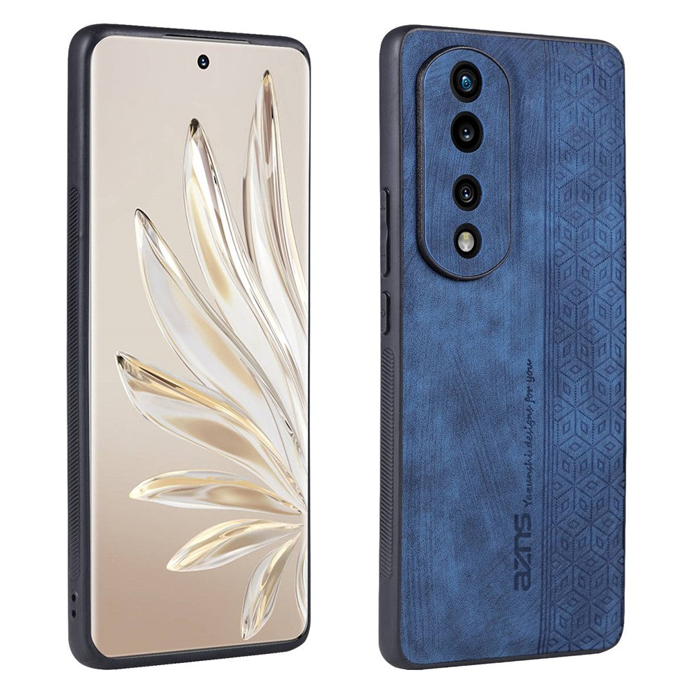 AZNS Anti-scratch Slim Cell Phone Case for Honor 70 5G, Imprinted Pattern PU Leather Coated TPU Back Cover