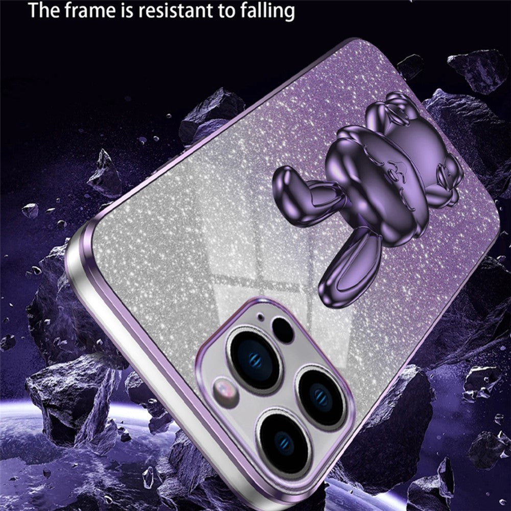 iPhone 16 Pro Max Stoßfeste Kaninchen-Hülle mit Ständer