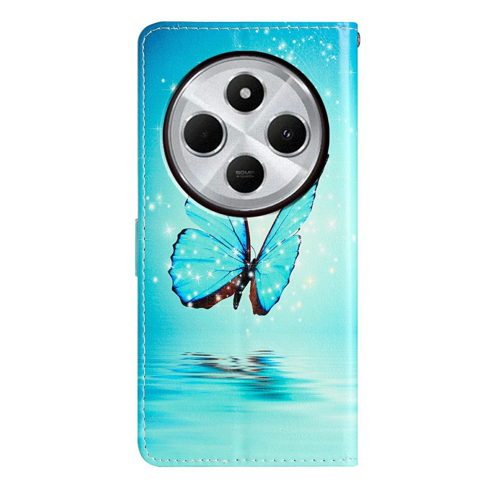 For Xiaomi Poco C75 4G / Redmi 14R 5G / 14C 4G Wallet Case PU Leather Pattern Printing Stand Phone Cover with Strap