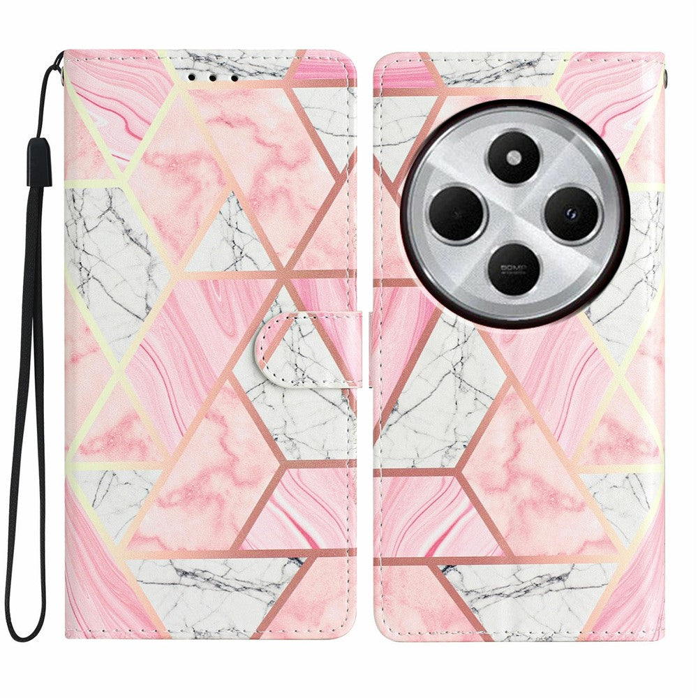 For Xiaomi Poco C75 4G / Redmi 14R 5G / 14C 4G Wallet Case PU Leather Pattern Printing Stand Phone Cover with Strap