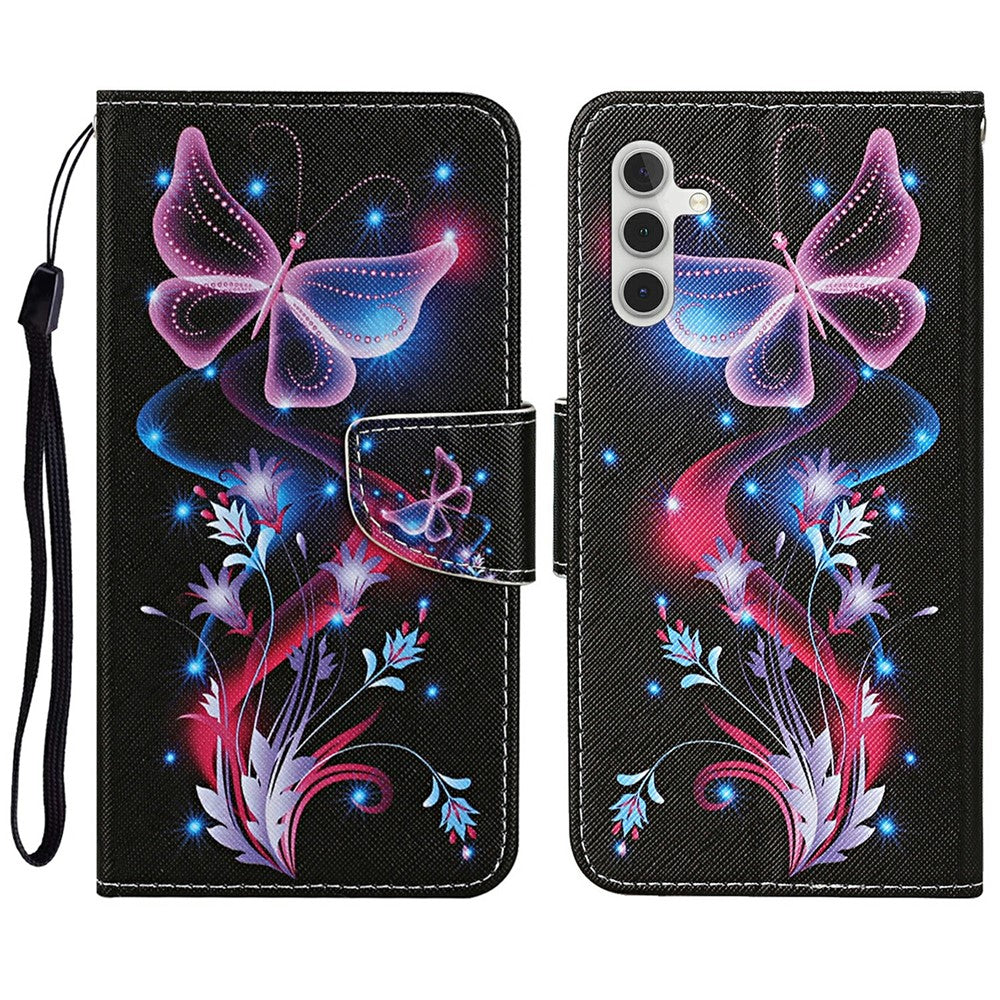 Galaxy A26 5G / A16 5G/4G Wallet-Hülle – Musterdruck, mit Ständer & Riemen