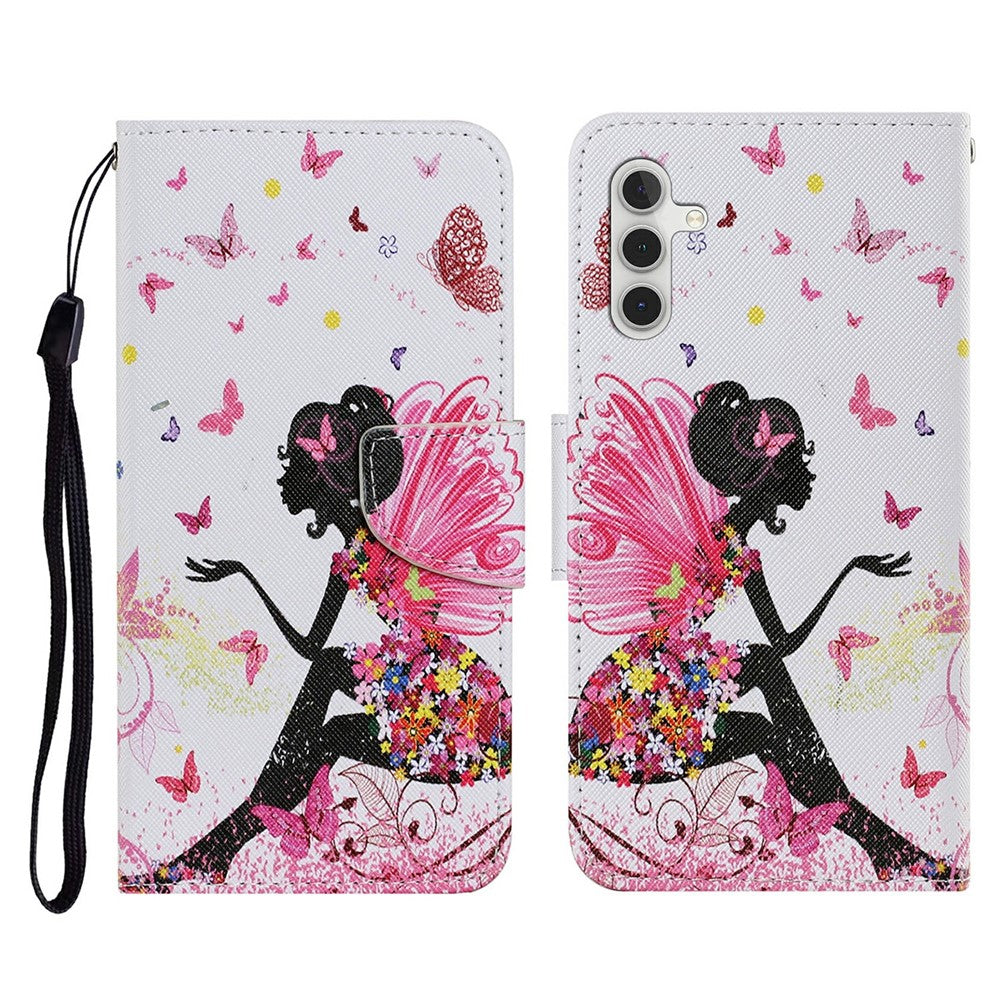 Galaxy A26 5G / A16 5G/4G Wallet-Hülle – Musterdruck, mit Ständer & Riemen