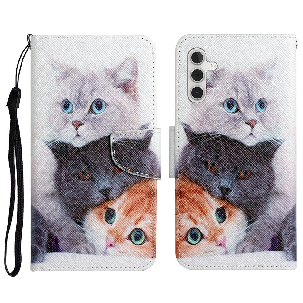 Galaxy A26 5G / A16 5G/4G Wallet-Hülle – Musterdruck, mit Ständer & Riemen
