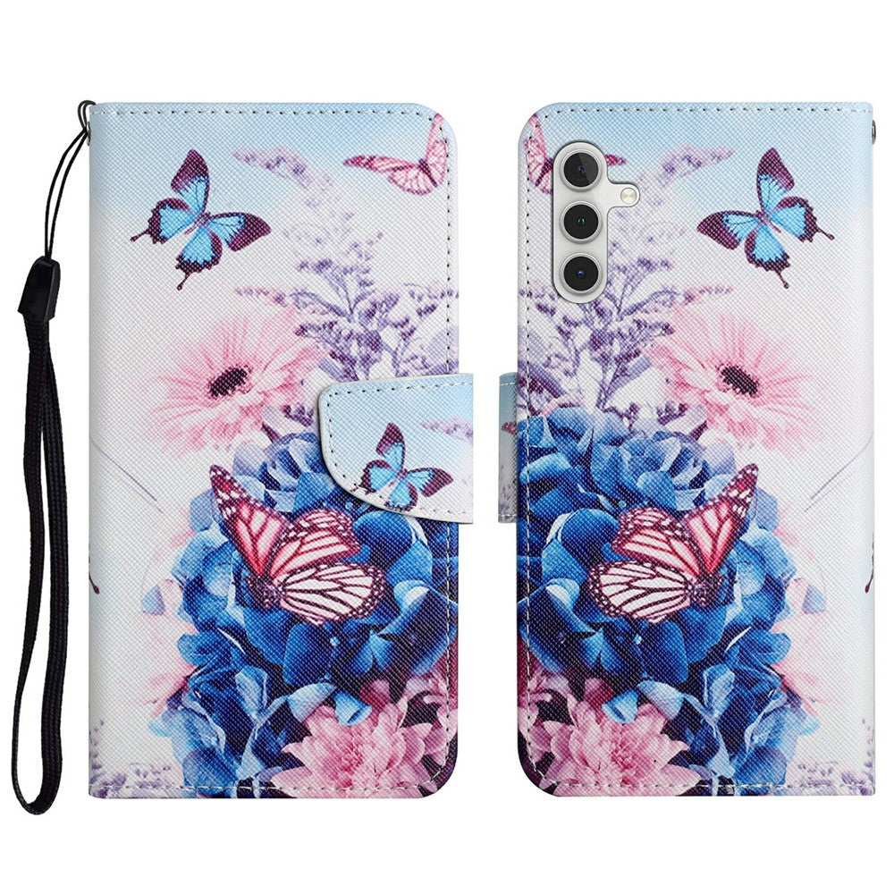Galaxy A26 5G / A16 5G/4G Wallet-Hülle – Musterdruck, mit Ständer & Riemen