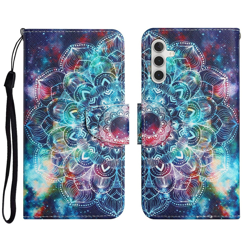 Galaxy A26 5G / A16 5G/4G Wallet-Hülle – Musterdruck, mit Ständer & Riemen