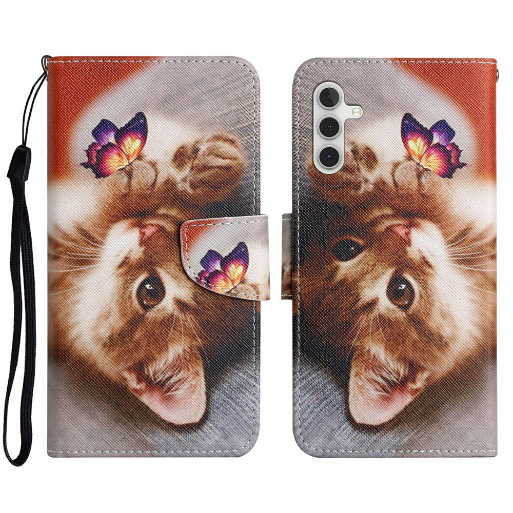 Galaxy A26 5G / A16 5G/4G Wallet-Hülle – Musterdruck, mit Ständer & Riemen