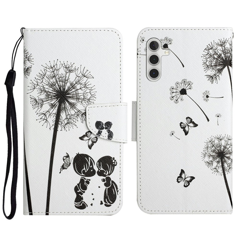 Galaxy A26 5G / A16 5G/4G Wallet-Hülle – Musterdruck, mit Ständer & Riemen