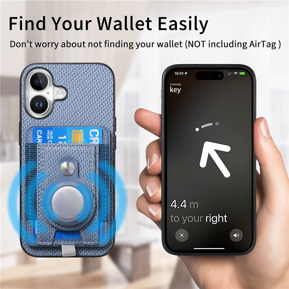 iPhone 16 Abnehmbare-Hülle – Kompatibel Mit MagSafe Mit AirTag-Halter