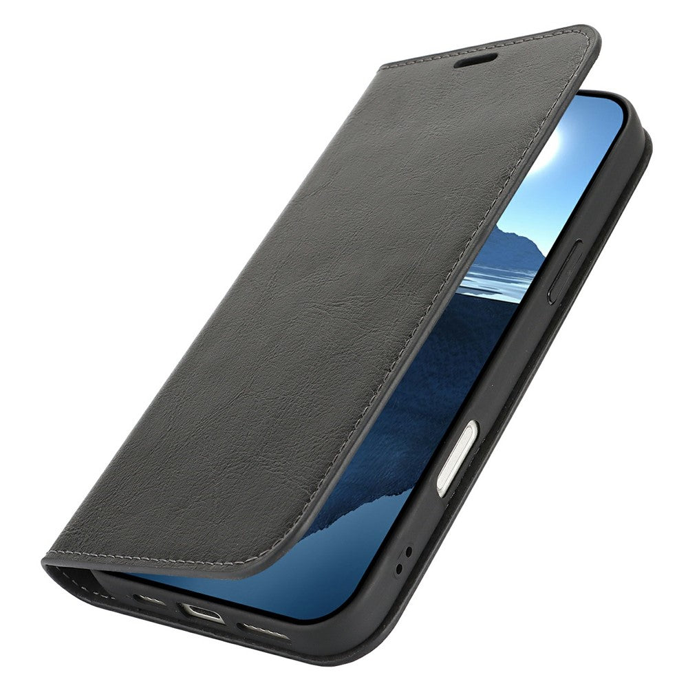 iPhone 16 Plus Echtleder-Hülle mit Kartenfach